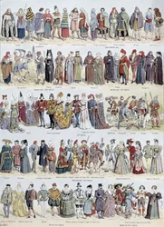 Beeldgeschiedenis van kleding in het Oude Gallië en in Frankrijk tot het begin van de zeventiende eeuw, uitgegeven door Larousse, 1929